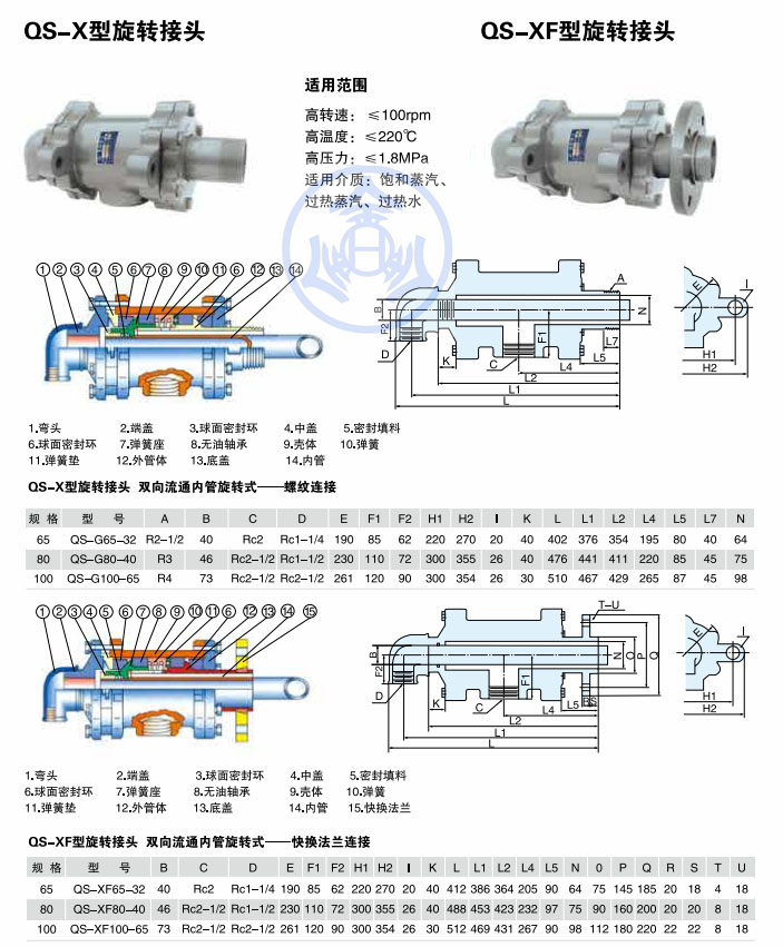 QS-X型蒸汽旋转接头